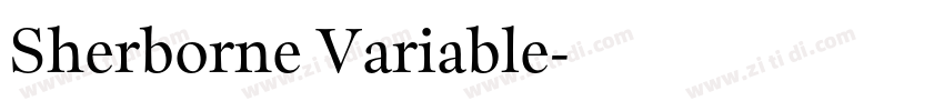 Sherborne Variable字体转换